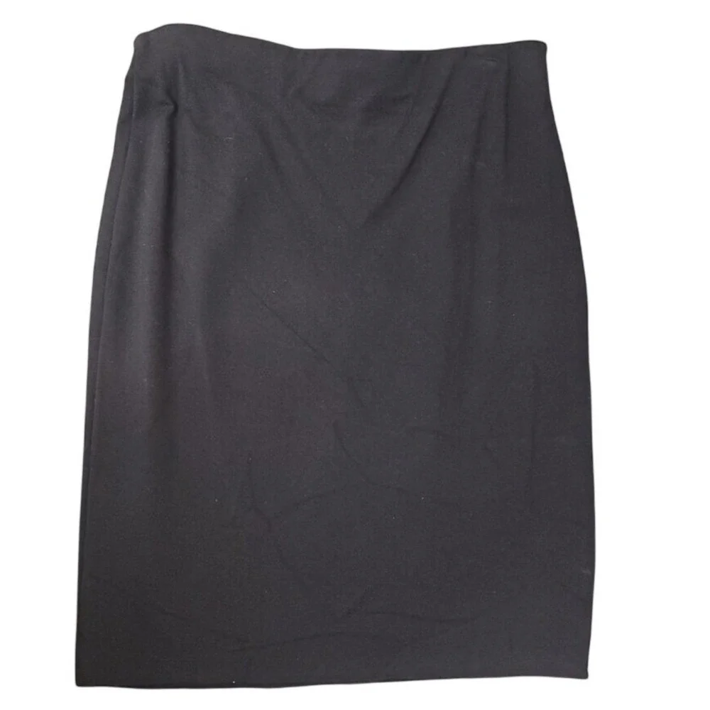 Grace‎ Career Pencil Skirt Black, Gold Zipper, Stretch Womams Size 12